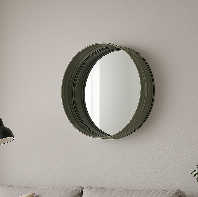 Round Mirror Green by By-Boo